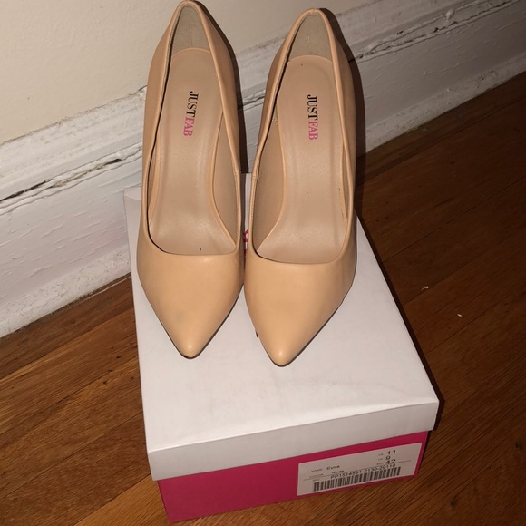 Chaussures Femme JustFab COSETTE Nude - Pointure 9 US - Talon Très Haut - Ouvertes Aux Orteils